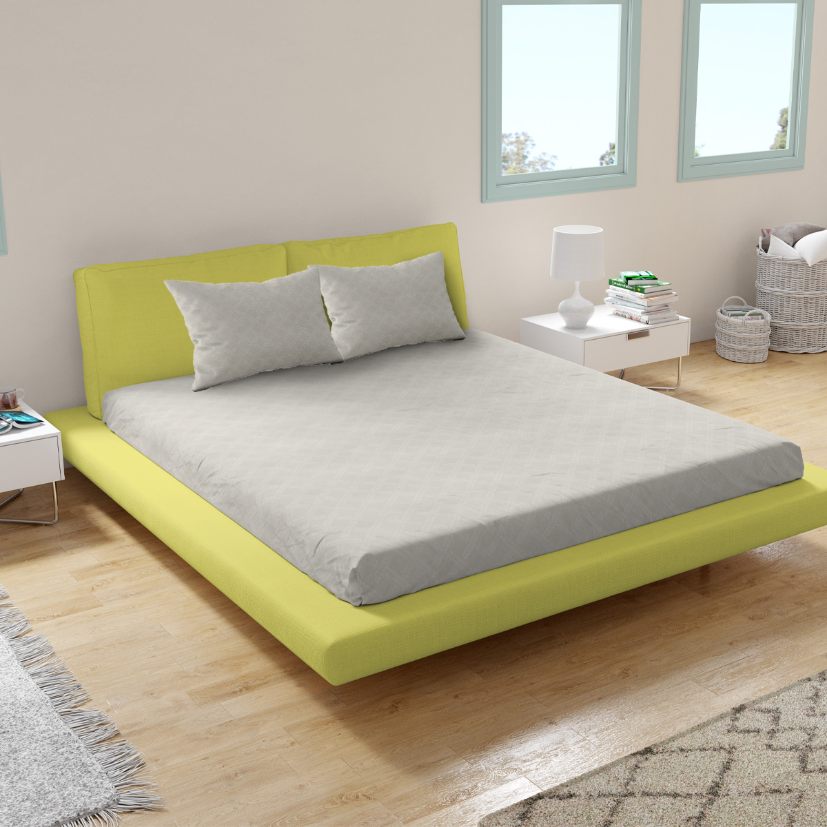 Foto 7 | Juego de Sabanas NubiSuave de Relieve Matrimonial Diseño 2800 Hilos color Crema Microfibra 4 Piezas