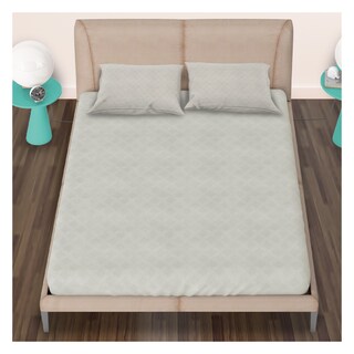 Foto 8 | Juego de Sabanas NubiSuave de Relieve Matrimonial Diseño 2800 Hilos color Crema Microfibra 4 Piezas