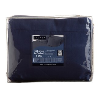 Foto 4 | Juego de Sábanas Dicasa Softy color Azul Marino King Size