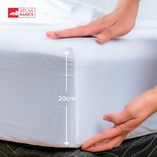 Foto 3 | Juego de Sábanas Matrimonial Atlas Basic Blanco