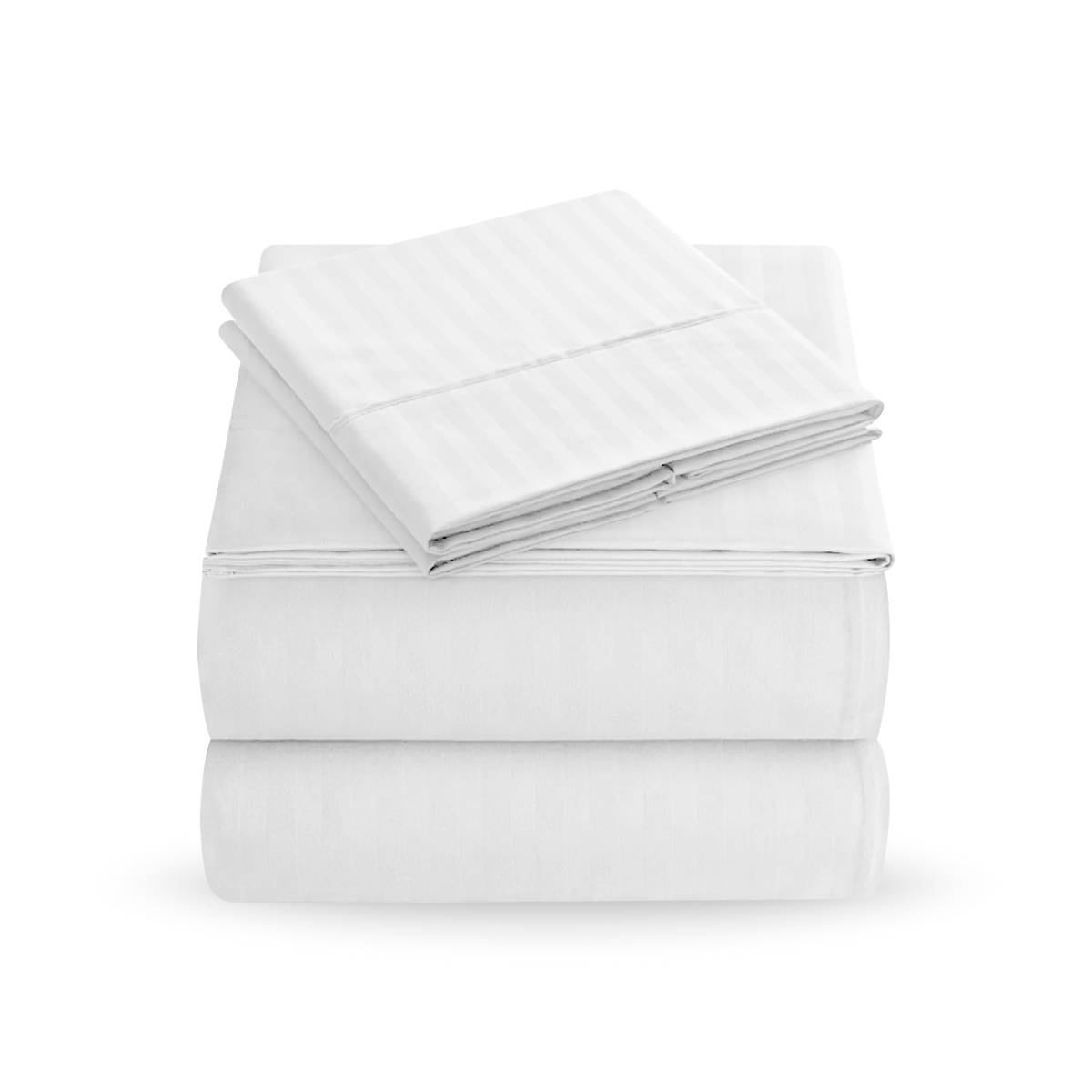 Foto 1 | Juego Set de Sábanas Linium Rayadas Premium Suave Matrimonial Blanco