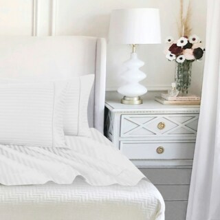 Foto 5 | Juego Set de Sábanas Linium Rayadas Premium Suave Matrimonial Blanco