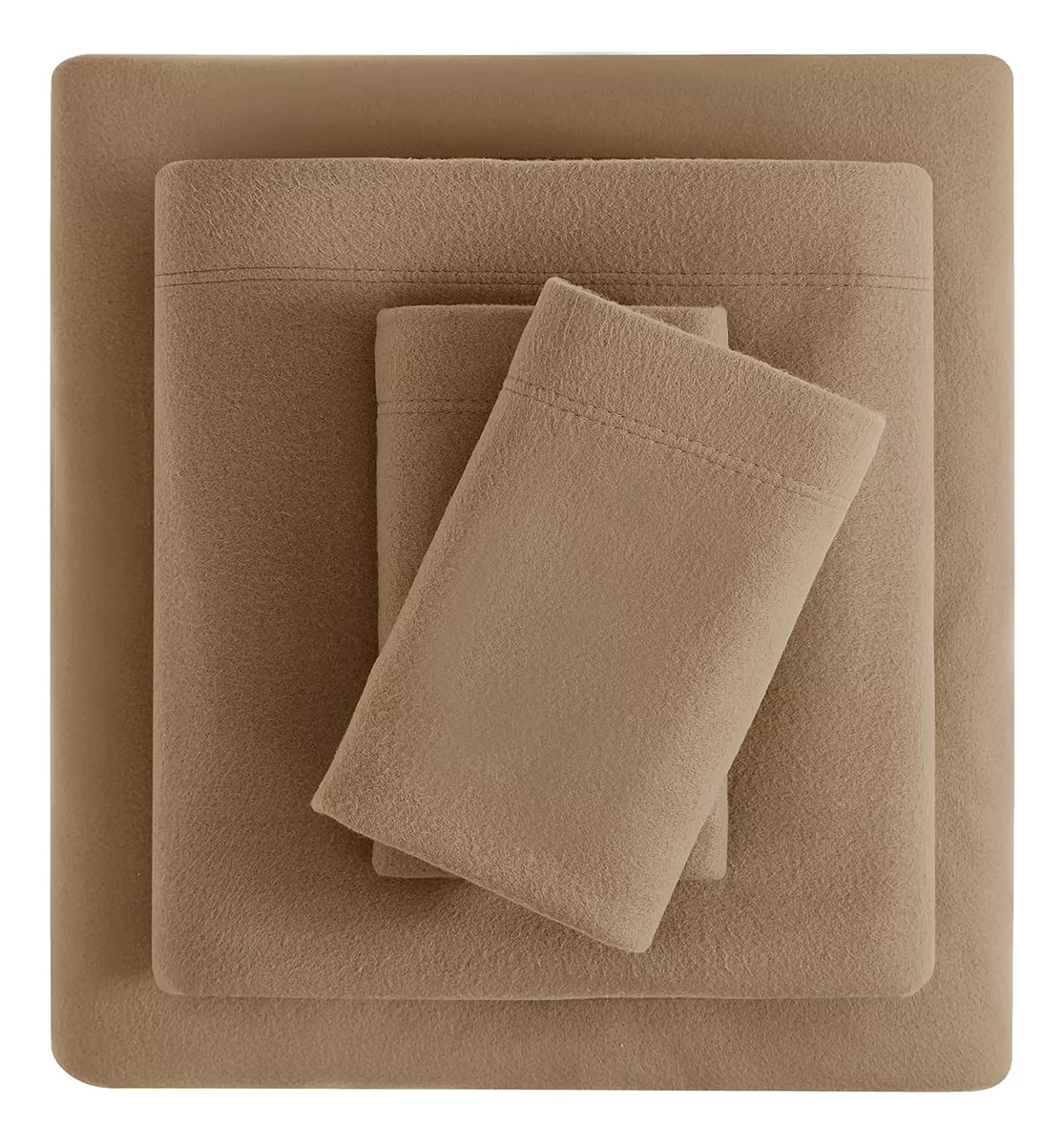 Foto 2 pulgar | Juego De Sábanas Polar Ultra Suave King Size Beige