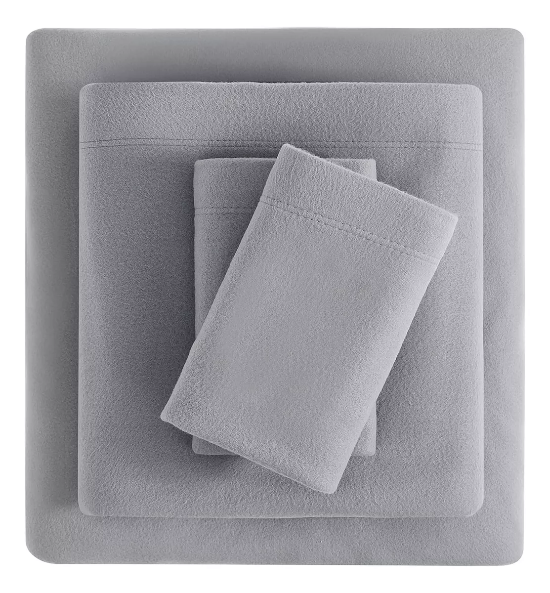 Foto 1 | Juego De Sábanas Polar Ultra Suave Matrimonial Gris Claro