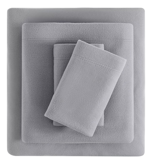 Foto 1 | Juego De Sábanas Polar Ultra Suave Matrimonial Gris Claro