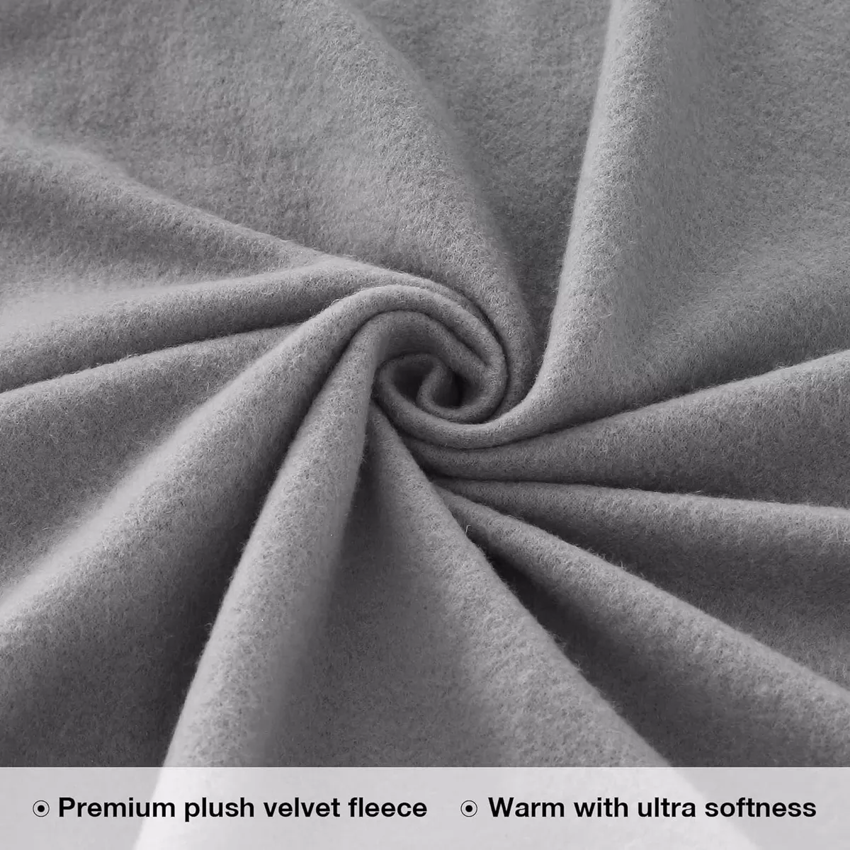 Foto 4 pulgar | Juego De Sábanas Polar Ultra Suave Matrimonial Gris Claro