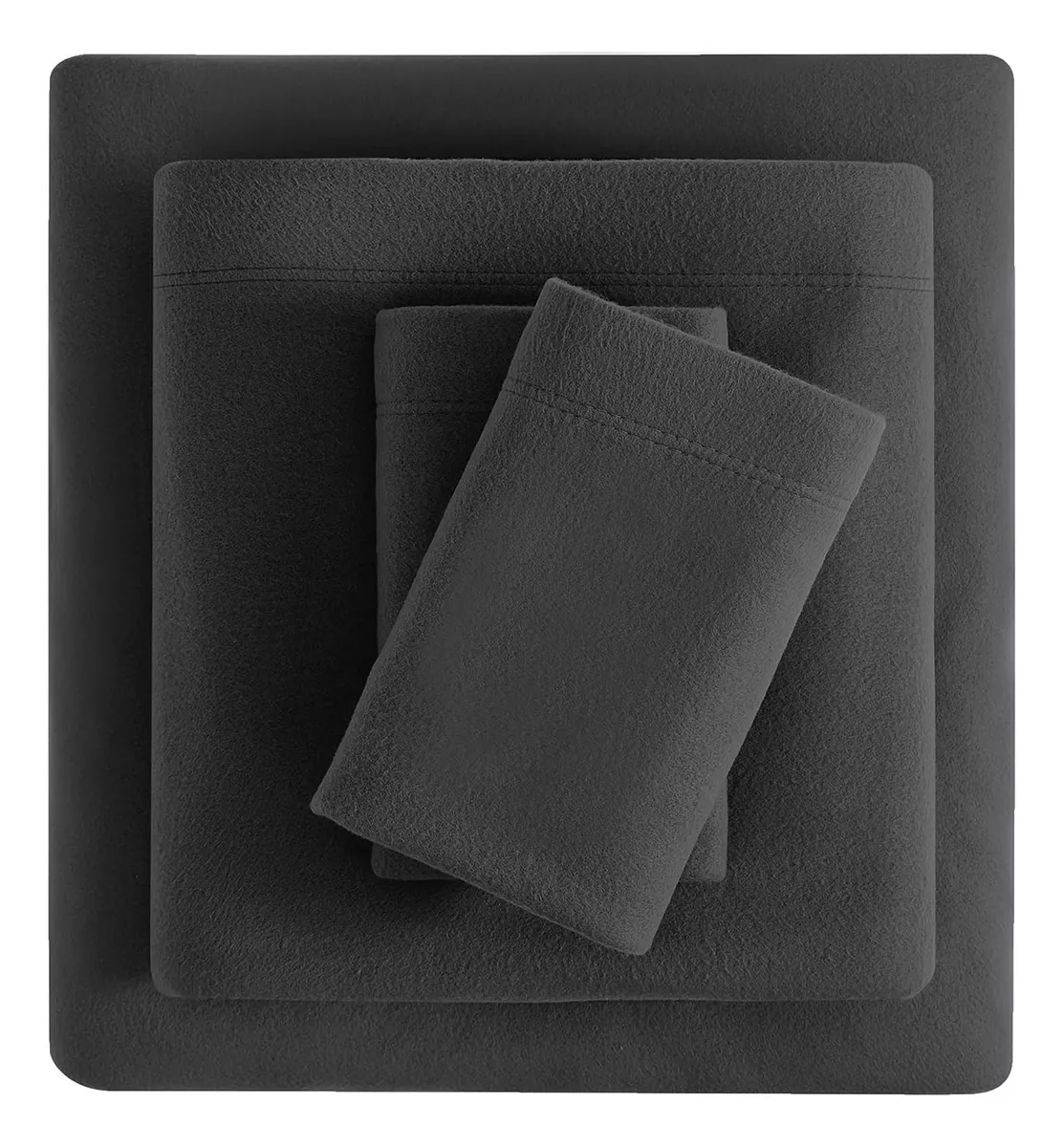 Foto 3 pulgar | Juego De Sábanas Polar Ultra Suave Matrimonial Negro