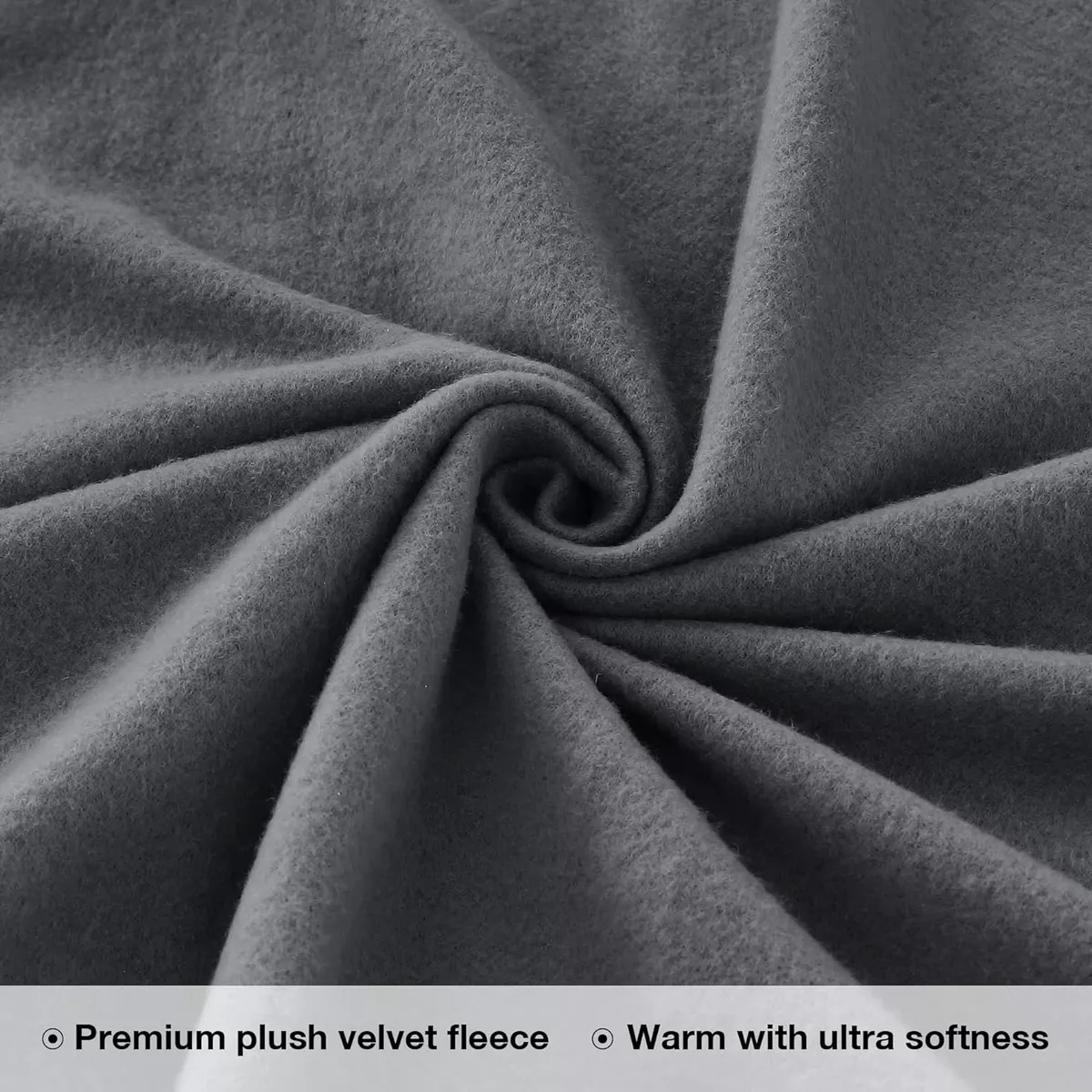 Foto 4 pulgar | Juego De Sábanas Polar Ultra Suave Matrimonial Gris Oscuro