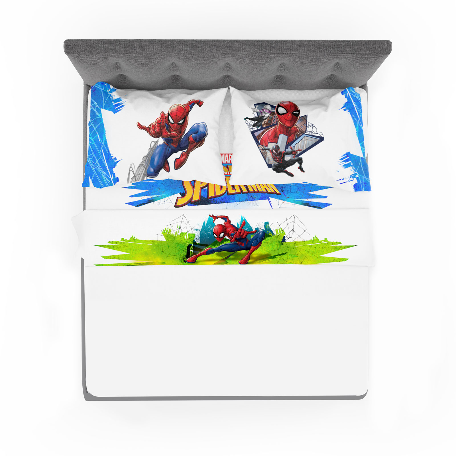 Juego de Sábanas Providencia Matrimoniales Diseño de Spider Man Ataque