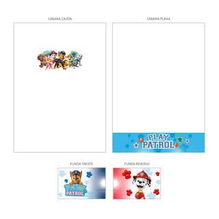 Foto 3 | Juego De Sábanas Matrimoniales Paw Patrol Deportes