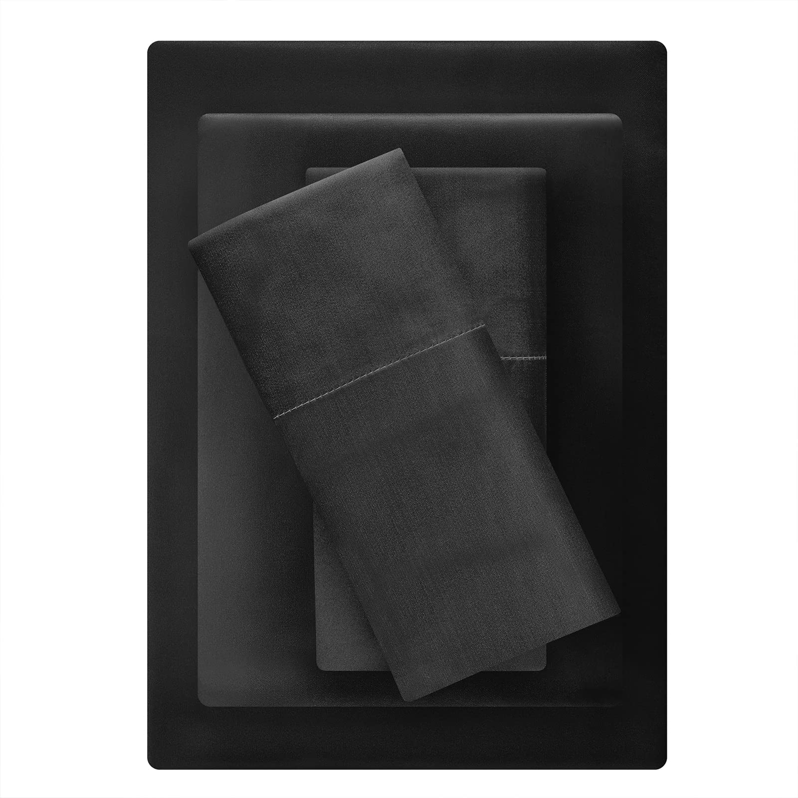 Foto 8 pulgar | Juego De Sábanas Cozylux, Satinadas, Tamaño Queen, Color Negro, 4 Piezas - Venta Internacional.