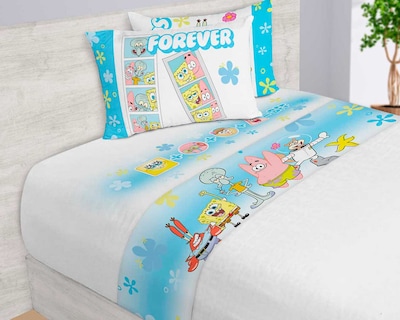 Foto 1 | Juego De Sábanas Matrimoniales Bob Esponja Forever