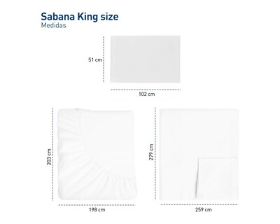 Foto 5 | Juego de Sábanas King Size Bluelander Blancas 4 Piezas