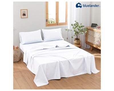 Foto 7 | Juego de Sábanas King Size Bluelander Blancas 4 Piezas