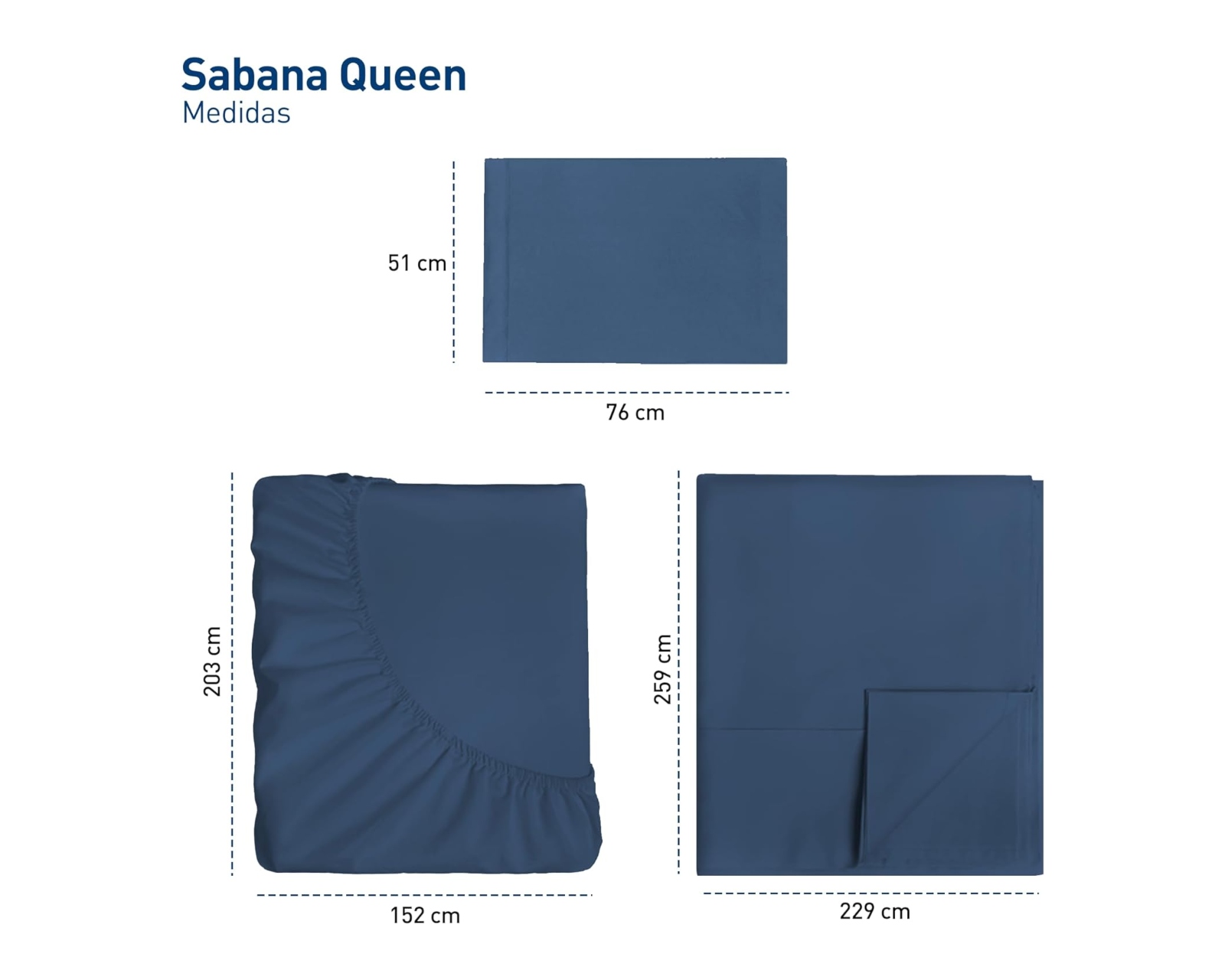 Foto 4 pulgar | Juego de Sábanas Queen Size Bluelander Azul Oscuro 4 Piezas