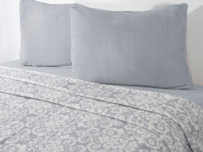 Foto 4 | Juego de Sábana Dormireal Flannel Quebec Gris Queen Size
