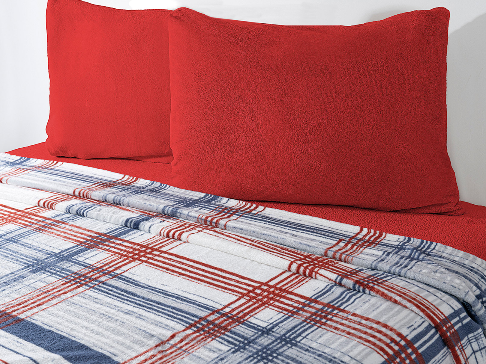Foto 4 | Juego de Sábana Dormireal Flannel Montreal Roja King Size