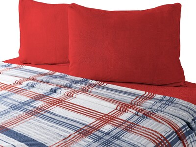 Foto 2 | Juego de Sábana Dormireal Flannel Montreal Roja Queen Size