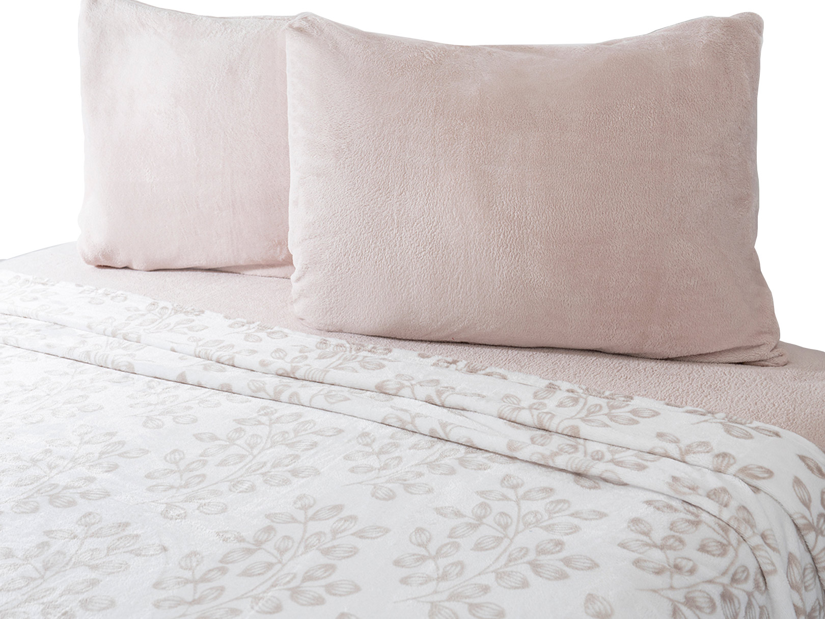 Juego de Sábana Dormireal Flannel Vancouver Rosa King Size