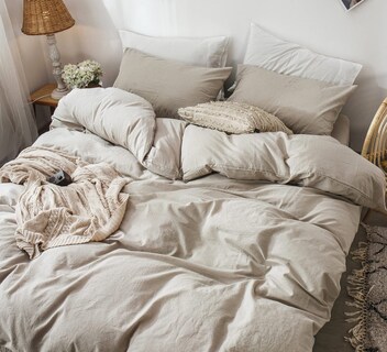 Foto 4 | Juego de Funda de Edredón Moomee Bedding de Algodón Lavado Queen - Venta Internacional