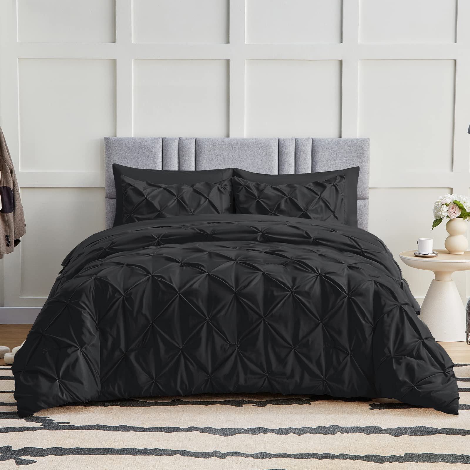 Foto 2 | Juego de Edredón Cozylux Tamaño Queen Negro 7 Piezas - Venta Internacional