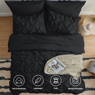 Foto 3 | Juego de Edredón Cozylux Tamaño Queen Negro 7 Piezas - Venta Internacional
