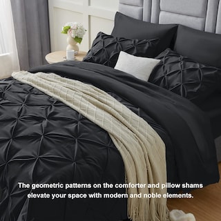 Foto 4 | Juego de Edredón Cozylux Tamaño Queen Negro 7 Piezas - Venta Internacional