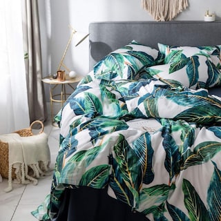 Foto 4 | Funda Nórdica Lifetb Tropical Green Leaf Queen de Algodón - Venta Internacional