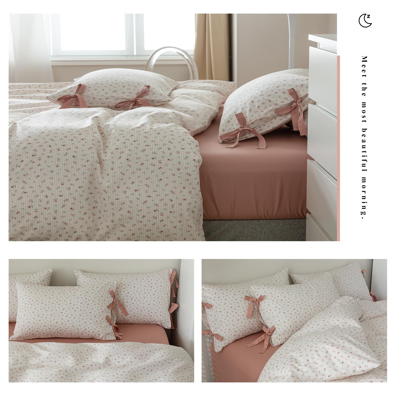 Foto 4 pulgar | Funda de Edredón Highbuy con Estampado de Flores Botánicas Doble Y 2 Fundas De Almohada - Venta Internacional