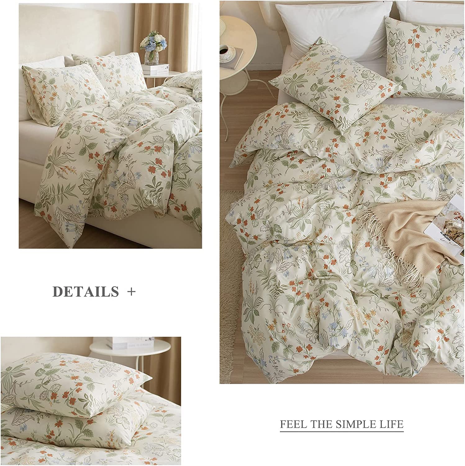 Foto 6 | Juego de Funda de Edredón Highbuy Garden Floral Tamaño King - 3 Piezas - Venta Internacional