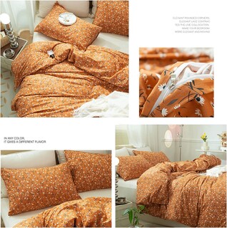 Foto 7 | Funda de Edredón Lifetb Garden Style Orange Floral Tamaño Completo - Venta Internacional