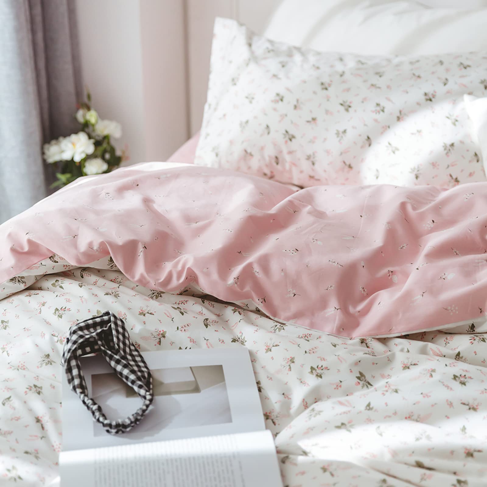 Foto 4 pulgar | Juego de Funda Nórdica Highbuy Boho Floral King Size Algodón Rosa - Venta Internacional