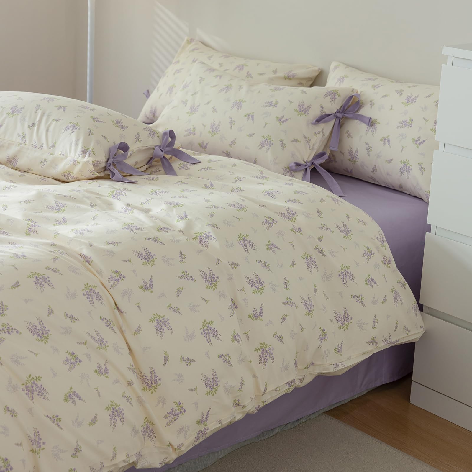 Foto 3 pulgar | Juego de Fundas de Edredón Highbuy Botanical Floral Queen Cotton 3 Piezas - Venta Internacional