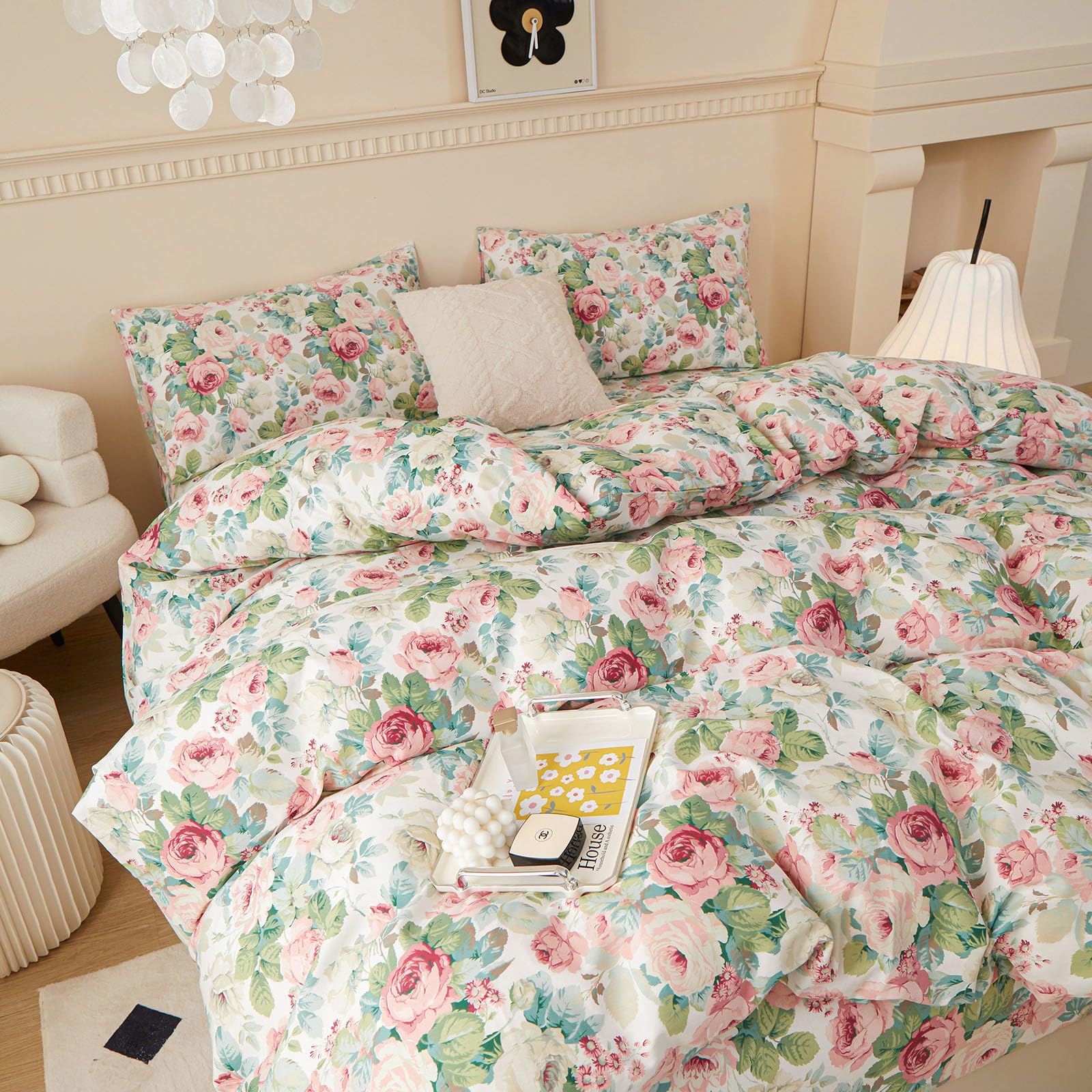 Foto 2 | Juego de Fundas Eavd Estilo Vintage Garden Floral Queen - Venta Internacional