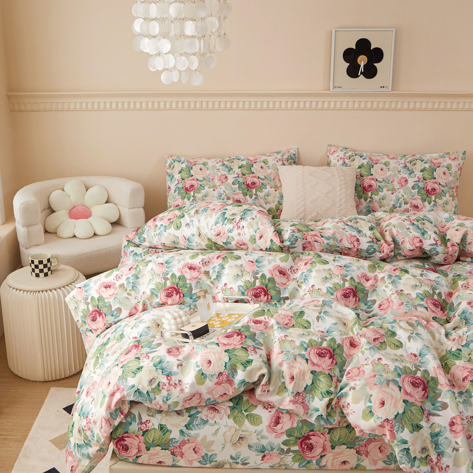 Foto 5 pulgar | Juego de Fundas Eavd Estilo Vintage Garden Floral Queen - Venta Internacional