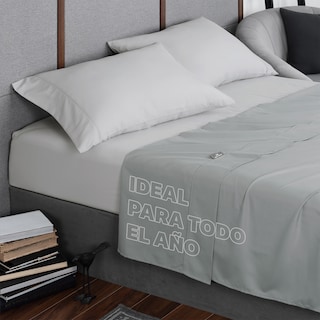 Foto 5 | Sábanas De Microfibra Real Textil Gris Claro Individual
