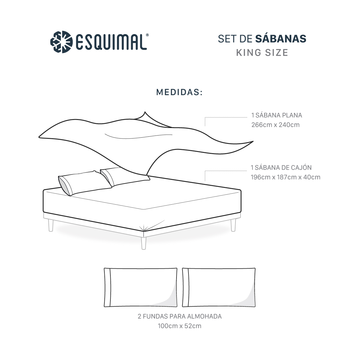 Foto 5 pulgar | Sábana con Acabado Tipo Lino Prelavado Esquimal King Size Beige Ultra Suave