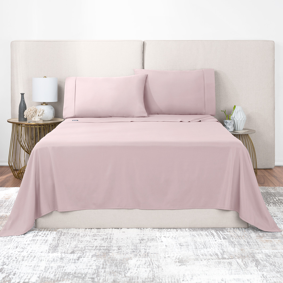 Foto 2 pulgar | Sábana de Bambú Real Textil Matrimonial Rosa Ultra Suave