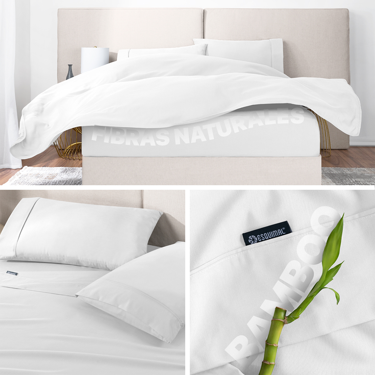 Foto 4 pulgar | Sábana de Bambú Real Textil King Size Blanco Ultra Suave