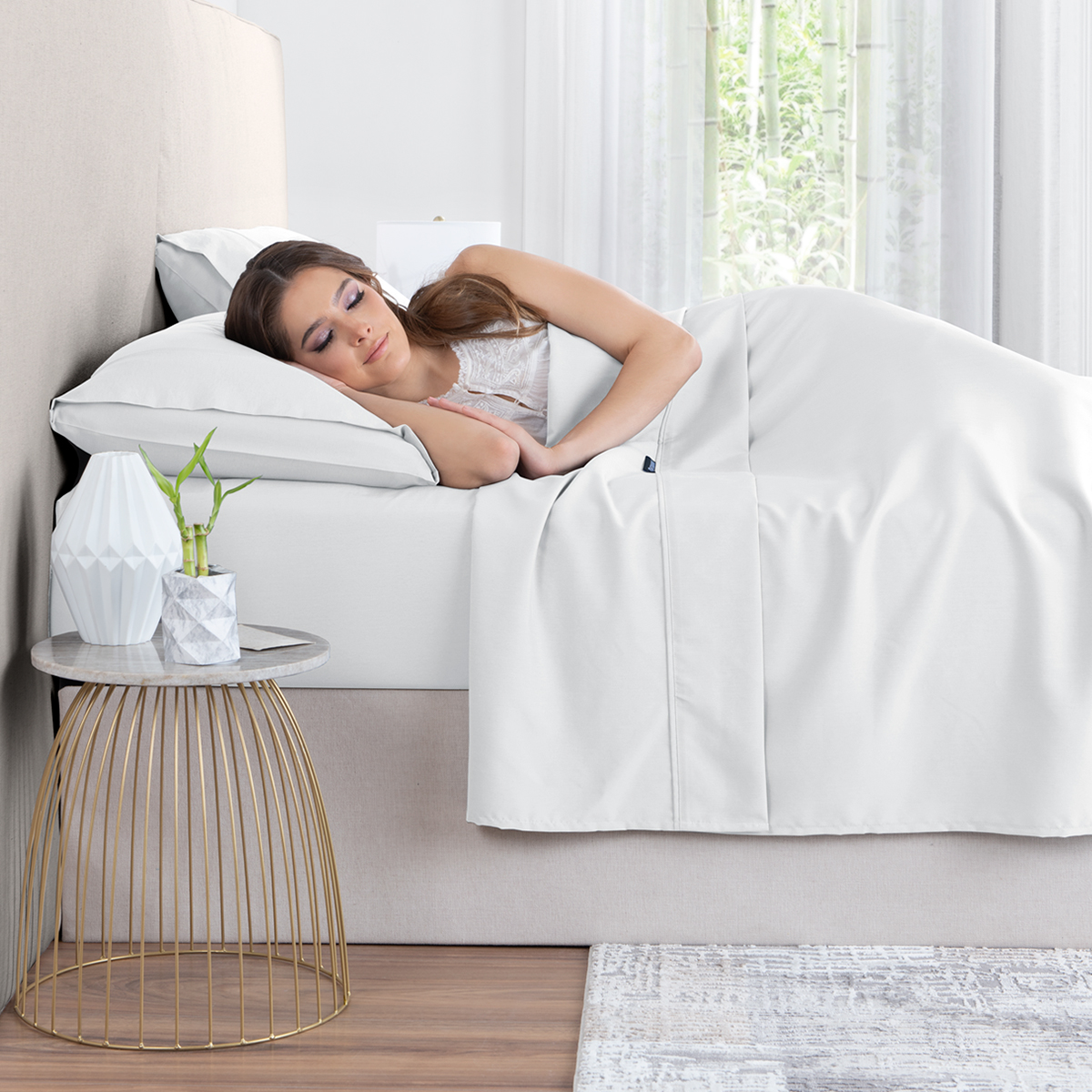 Foto 9 pulgar | Sábana de Bambú Real Textil King Size Blanco Ultra Suave