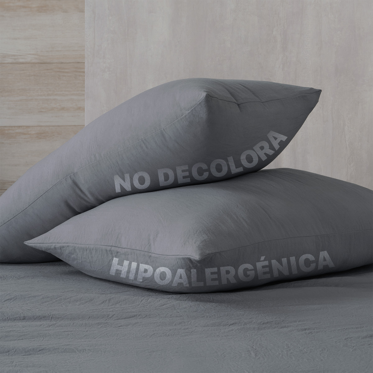 Foto 7 | Sábana con Acabado Tipo Lino Prelavado Esquimal Matrimonial Gris Ultra Suave