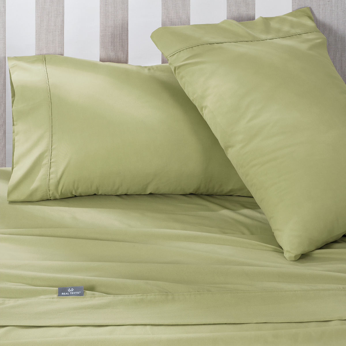 Foto 6 pulgar | Sábana Microfibra Real Textil Verde Queen Size