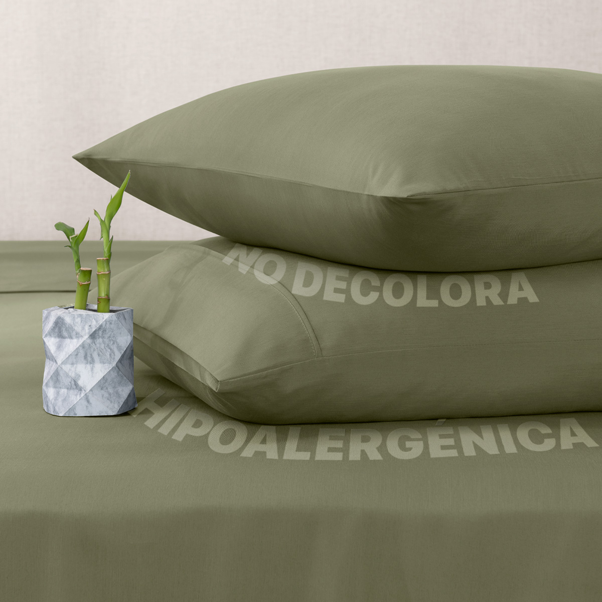 Foto 8 pulgar | Sábana de Bambú Real Textil Queen Size Verde Olivo Ultra Suave