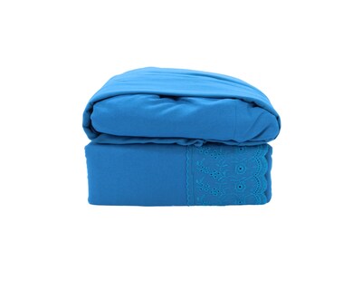 Foto 2 | Juego de Sábanas La Siesta Azul Turquesa Matrimonial