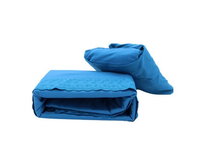 Foto 4 | Juego de Sábanas La Siesta Azul Turquesa Matrimonial