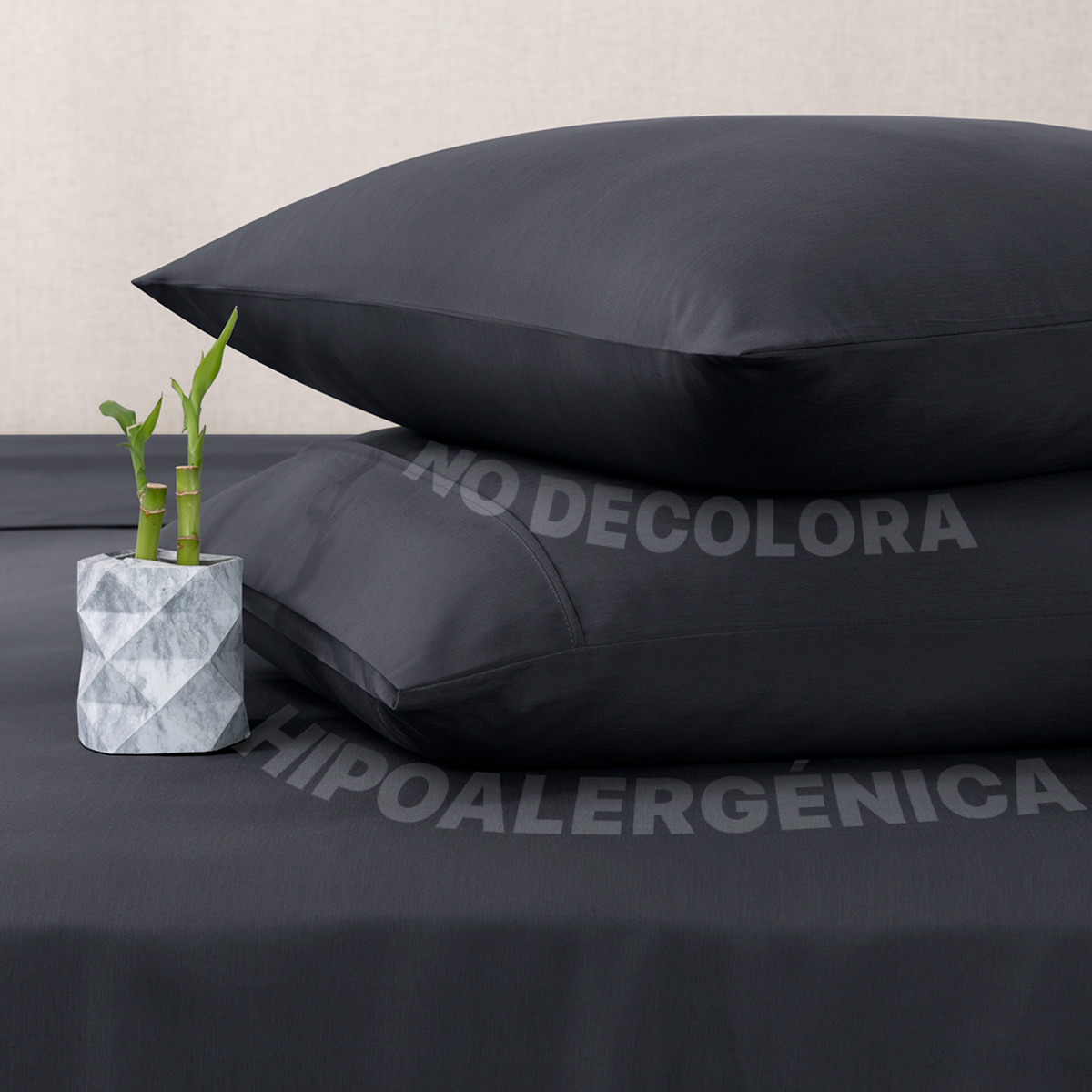 Foto 8 pulgar | Sábana de Bambú Real Textil Queen Size Negro Ultra Suave