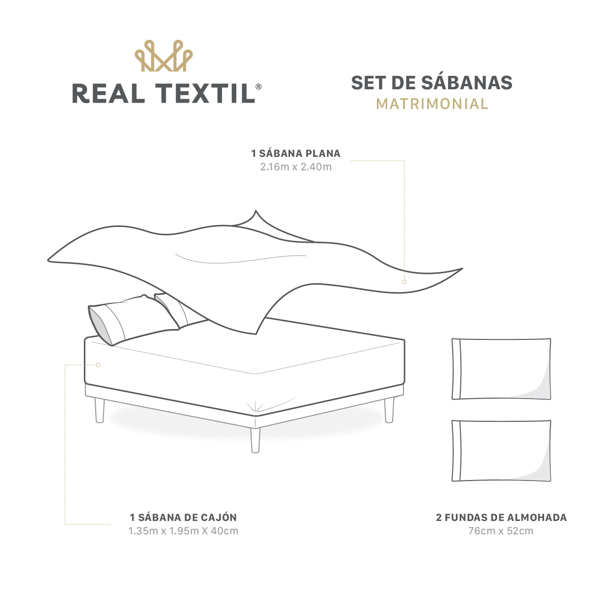 Foto 4 | Sábana Microfibra Real Textil Azul Matrimonial