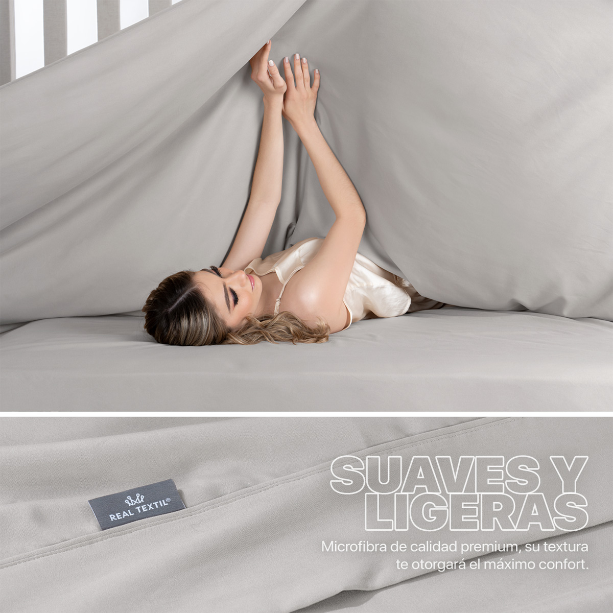 Foto 4 pulgar | Sábana de Microfibra Real Textil Beige King Size