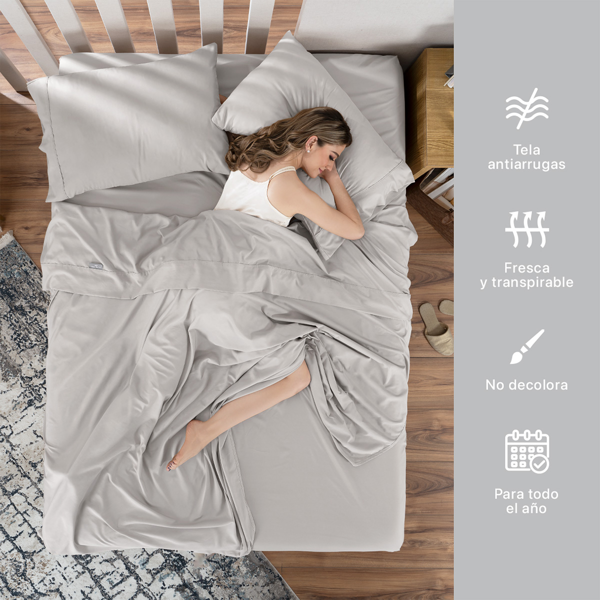 Foto 7 pulgar | Sábana de Microfibra Real Textil Beige King Size