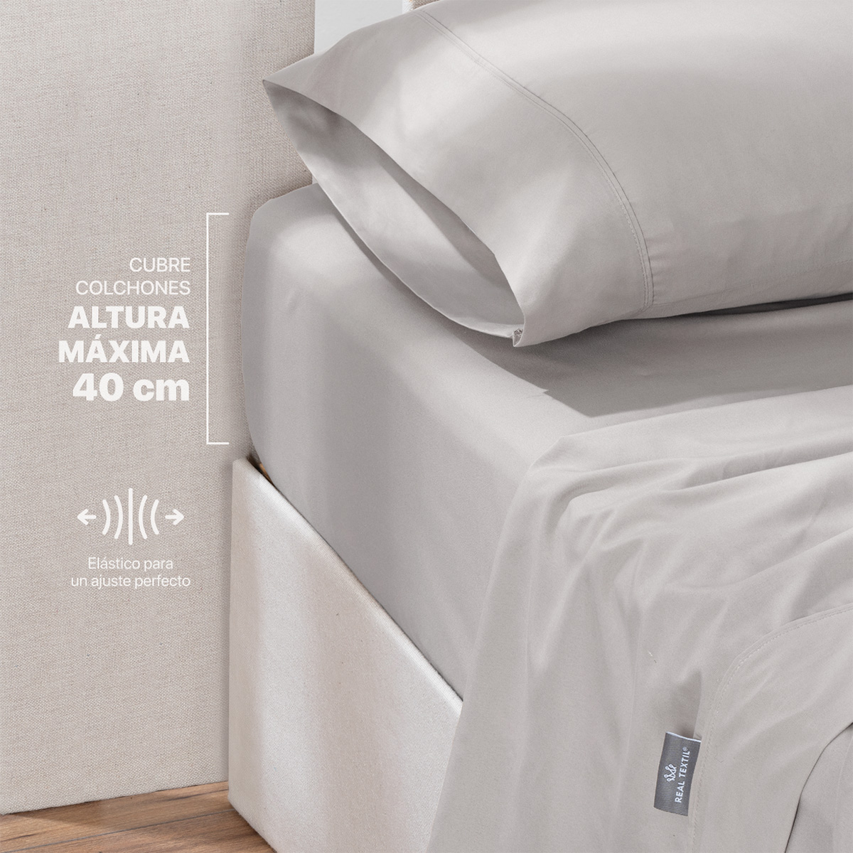Foto 8 pulgar | Sábana de Microfibra Real Textil Beige King Size
